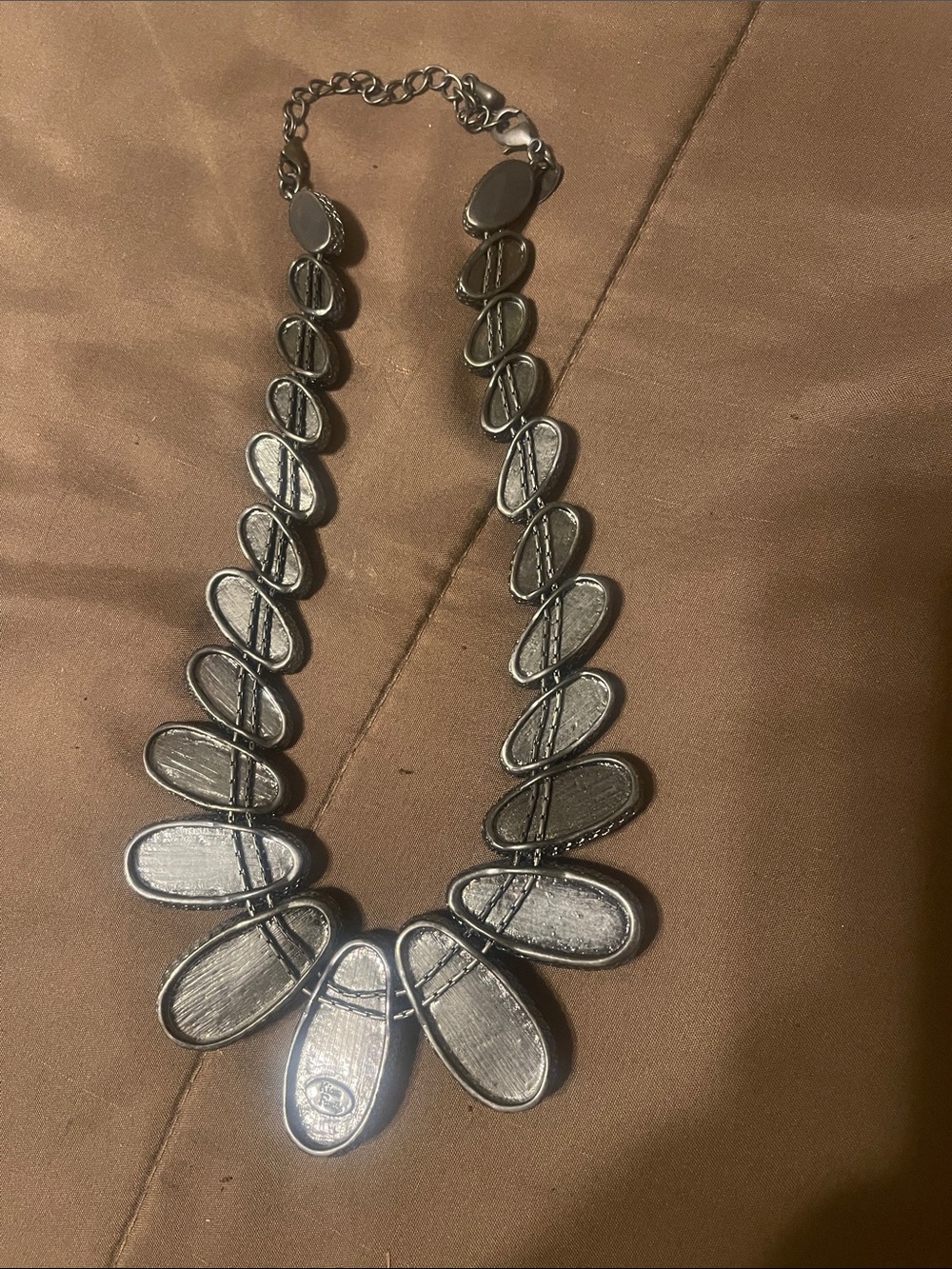 Kiam Family necklace, Elegant White Clear Statement Necklace - Picture 2 of 5
